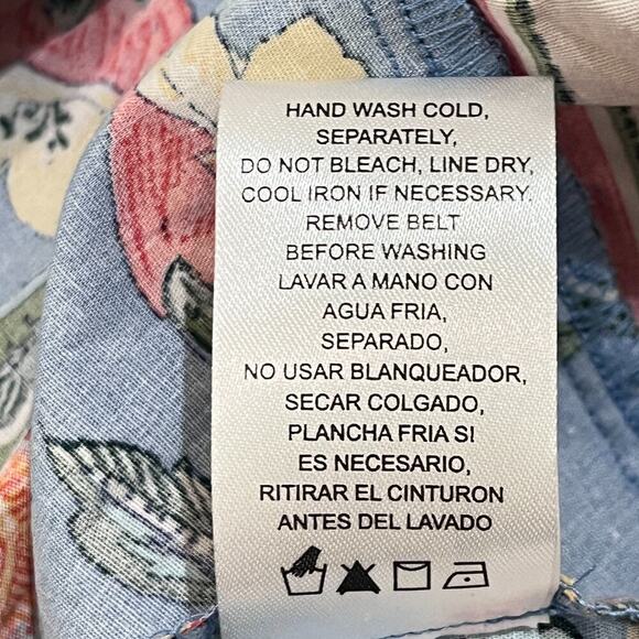 NWOT Joie Women’s Blue Floral Dress Belted Size 10 - Picture 8 of 8